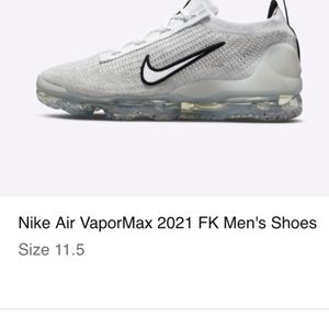 Nike Air VaporMax mens sneakers in good condition. Worn few times
